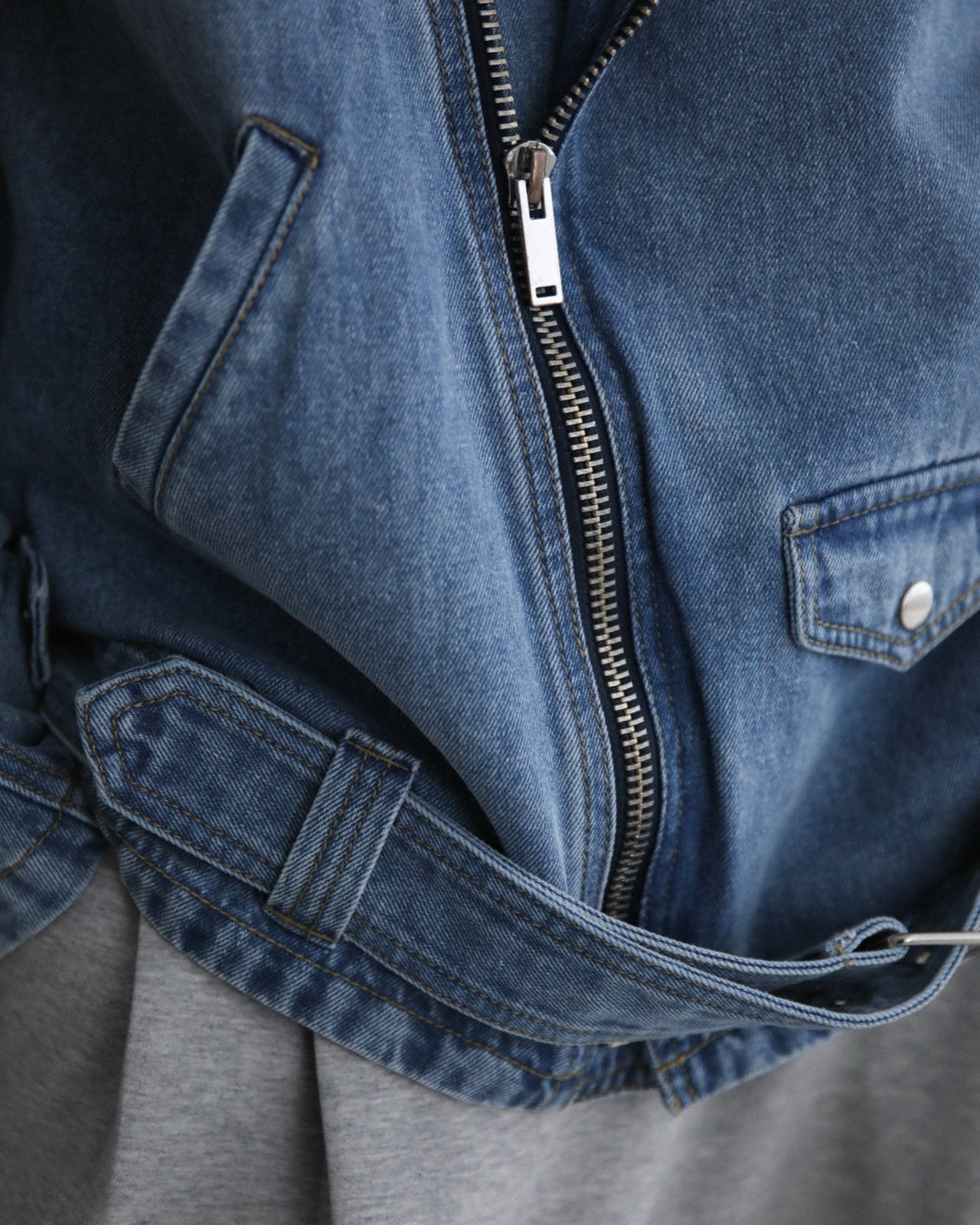 The Rebel Denim Moto Jacket - CONTOUR New York