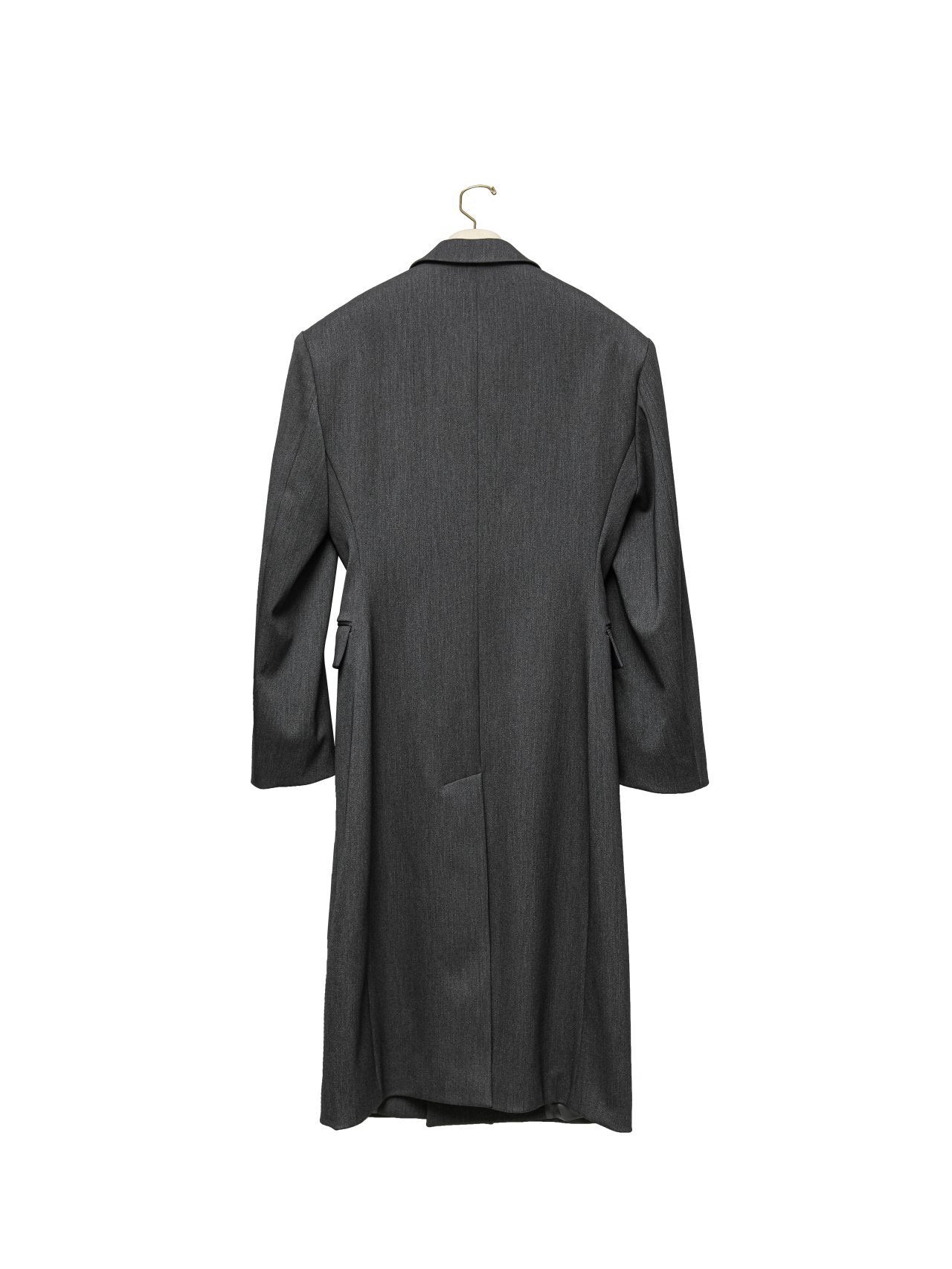 Structured Gray Long Coat - CONTOUR New York