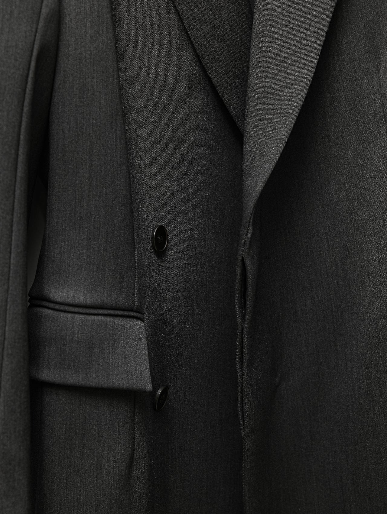 Structured Gray Long Coat - CONTOUR New York