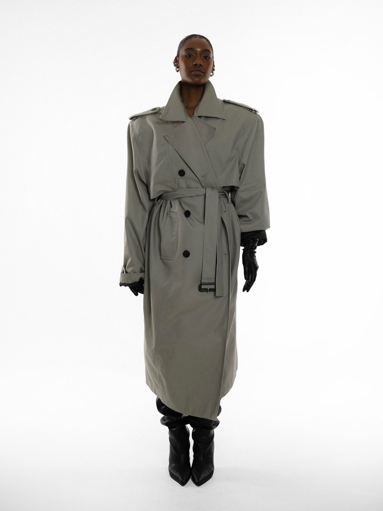 Oversized Belted Trench Coat - CONTOUR New York 