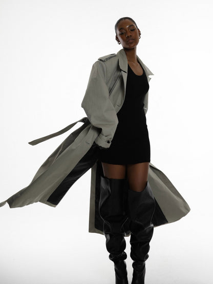 Oversized Belted Trench Coat - CONTOUR New York 