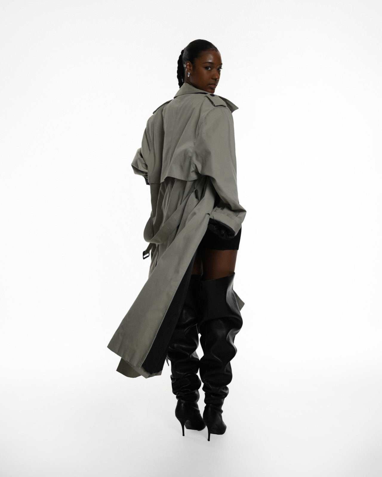 Oversized Belted Trench Coat - CONTOUR New York 