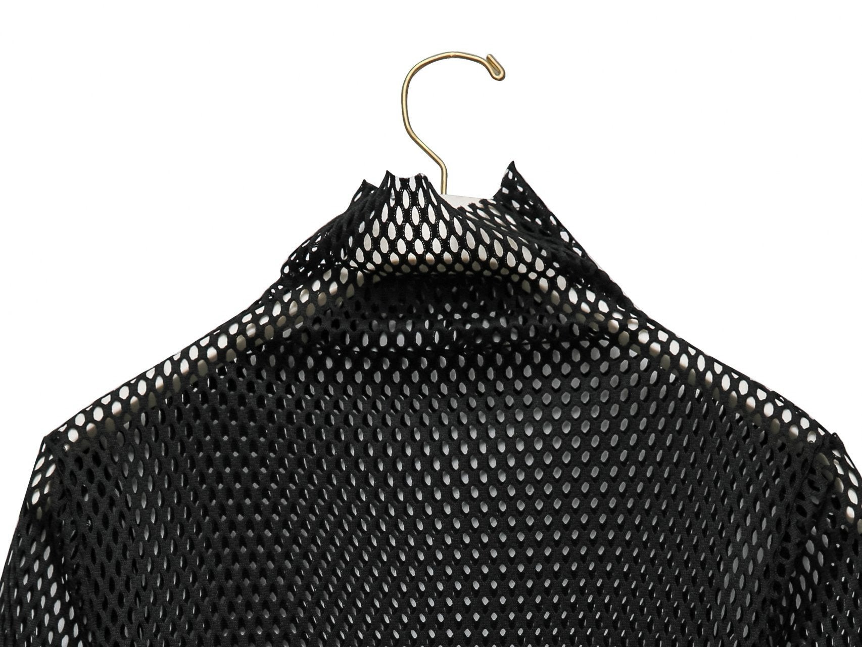 Black Mesh Long Sleeve Top - CONTOUR New York 