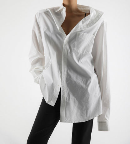 Oversized White Poplin Shirt