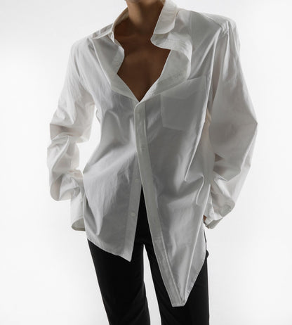 Oversized White Poplin Shirt