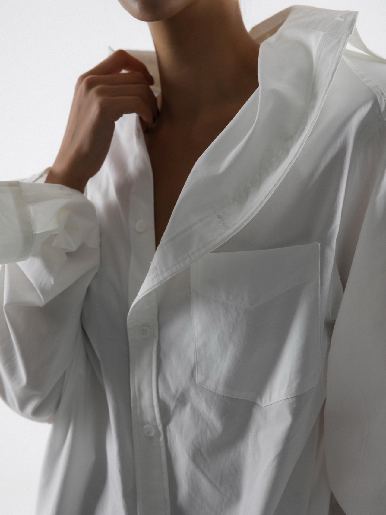 Oversized White Poplin Shirt